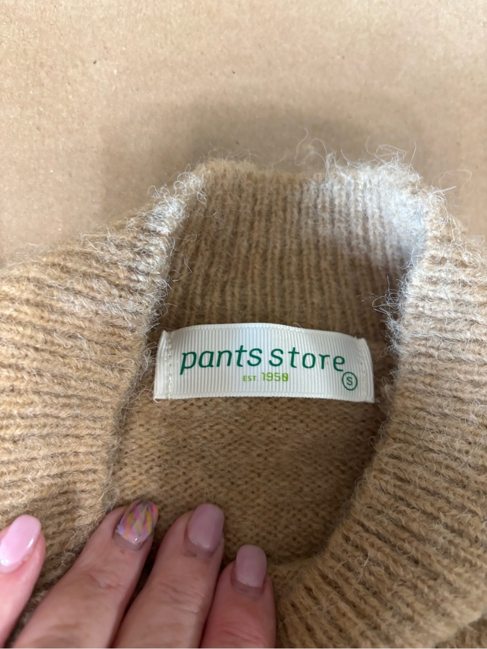 pants store Women's Crewneck Sweater in Camel